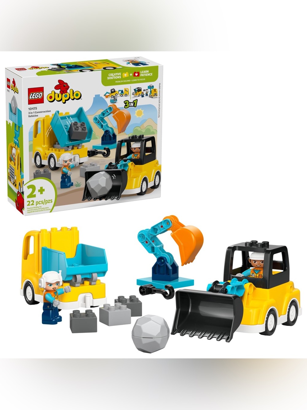 LEGO DUPLO Town 3 in 1 Construction Vehicles (10475)
